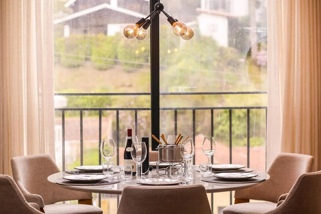 Apartmán Quatro Estacoes Hospeda- Star Green 104- Elegancia E Tranquilidade A 500M Do Capivari Em Campos do Jordão
