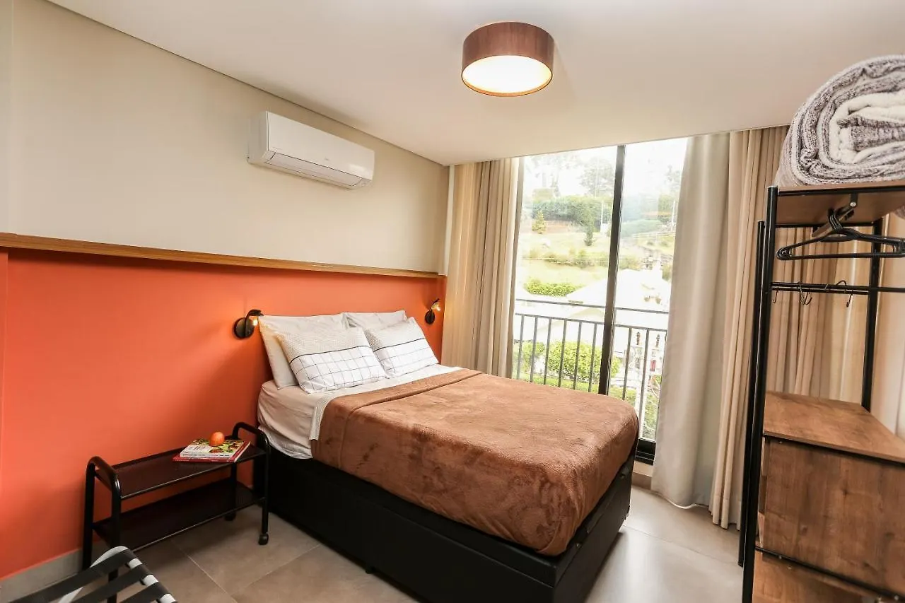 Apartmán Quatro Estacoes Hospeda- Star Green 104- Elegancia E Tranquilidade A 500M Do Capivari Em Campos do Jordão Brazílie